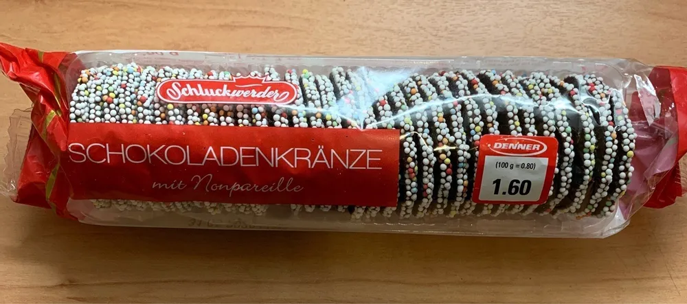 Schokoladenkränze mit Nonpareille