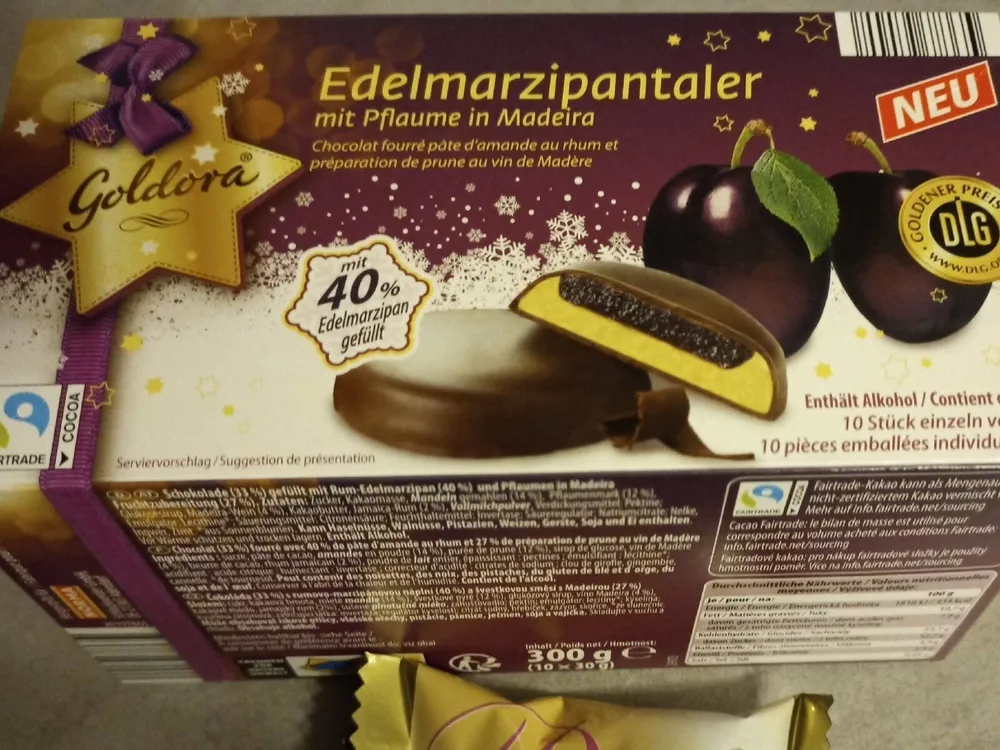 Edelmarzipan mit Pflaume in Madeira