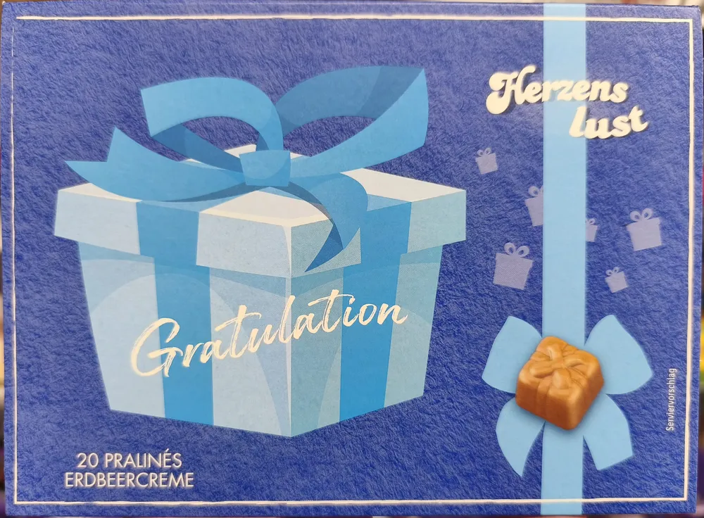 Gratulation Pralinen