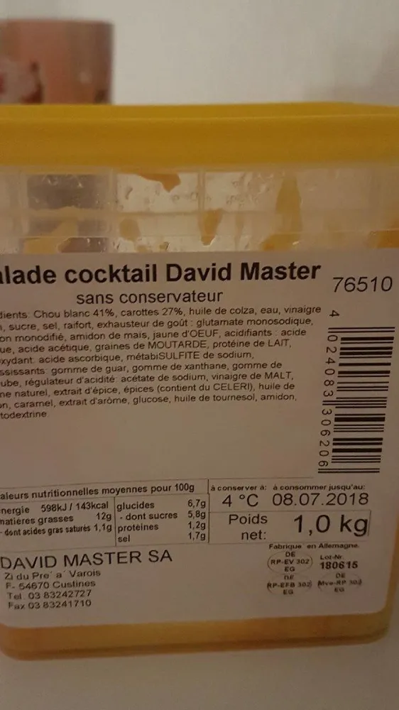 Salade cocktail David Master