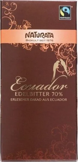 Chocolat Noir 70% Bio équateur - 100G - Naturata