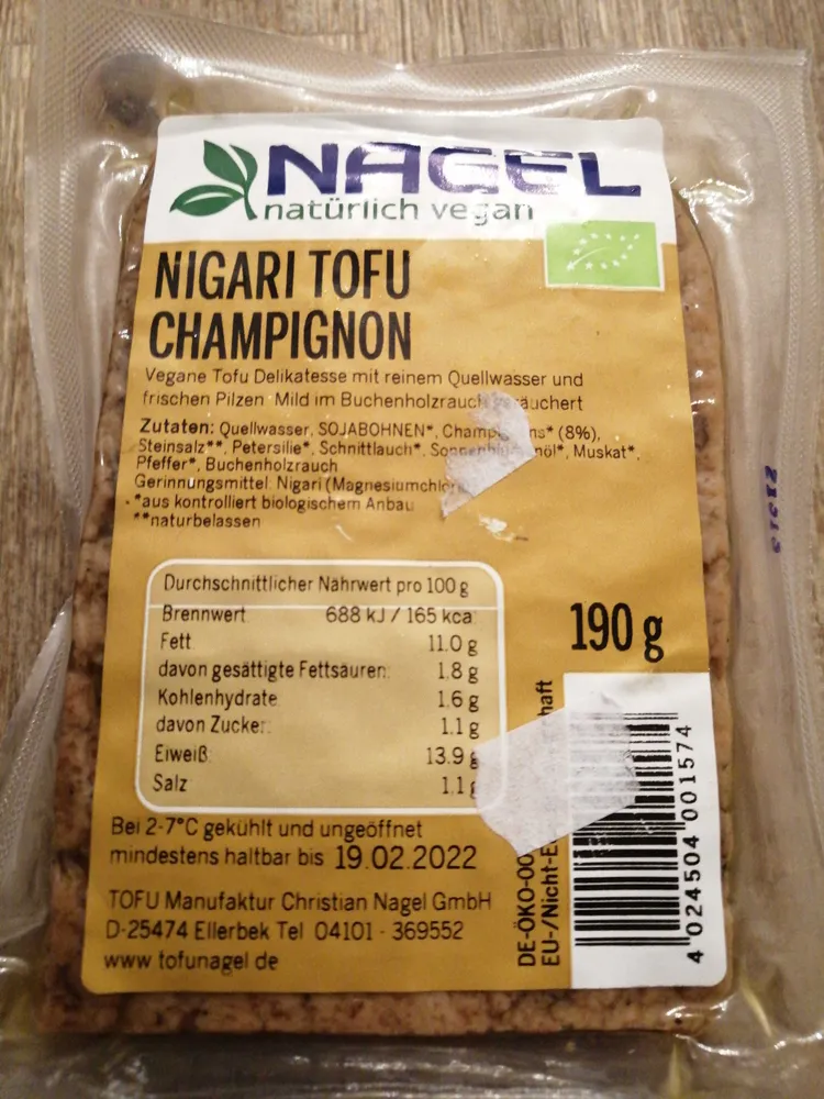 Nigari Tofu Champignon