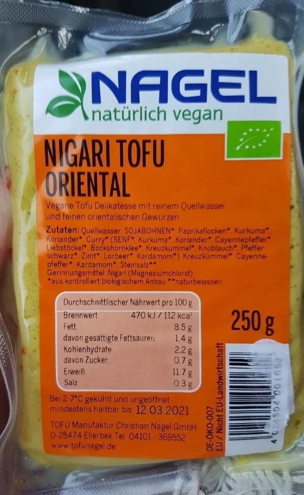 Nigari Tofu Oriental