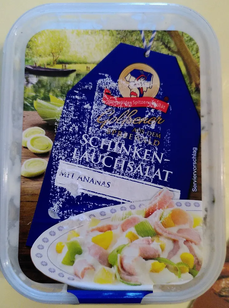 Schinken-Lauchsalat mit Ananas