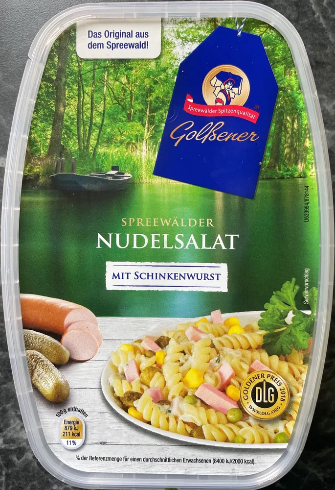 Nudelsalat mit Schinkenwurst