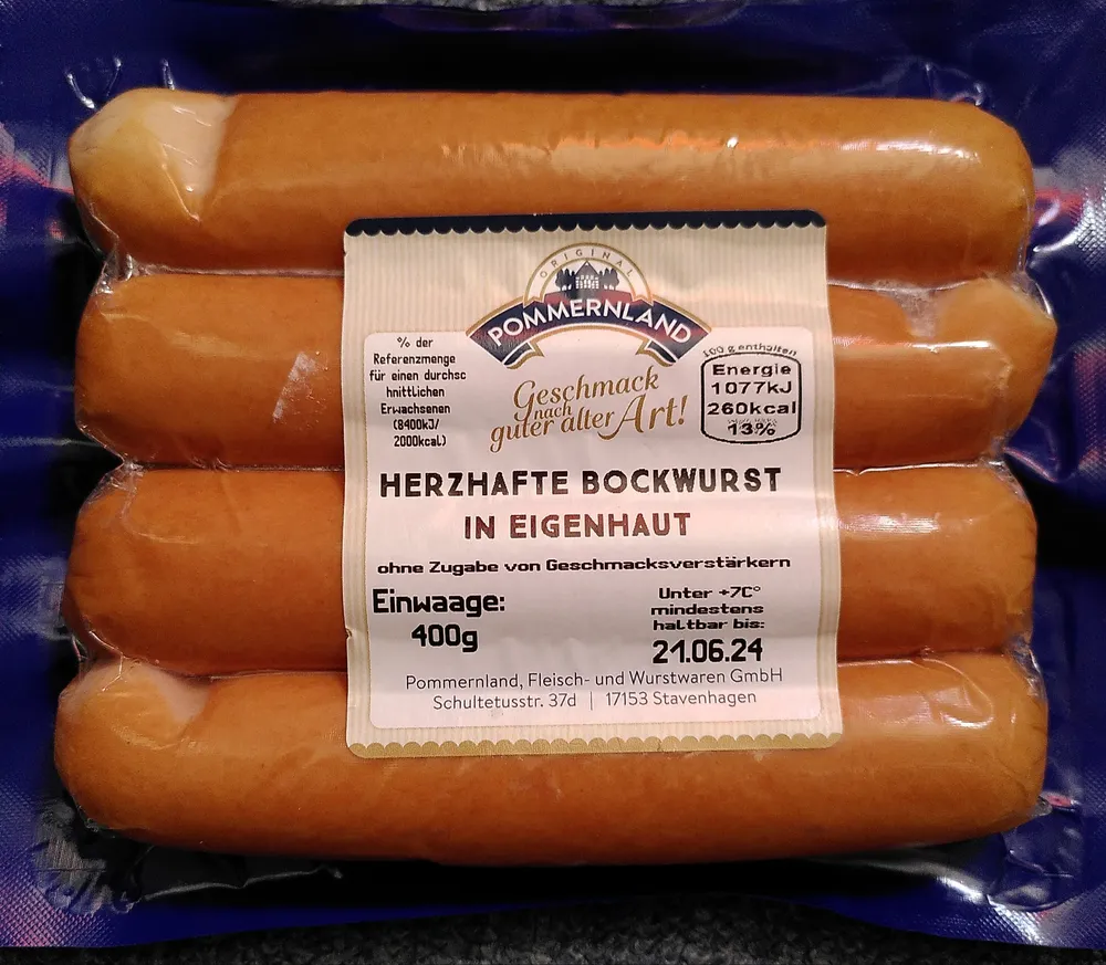 Bockwurst in Eigenhaut