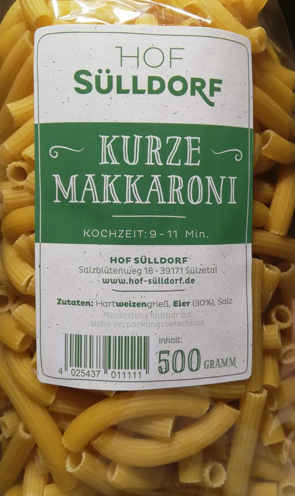 Kurze Makkaroni