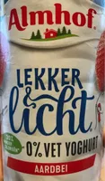 LEKKER & licht 0% VET YOGHURT AARDBEI