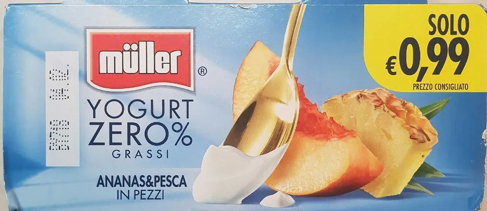 Yogurt ananas pesca