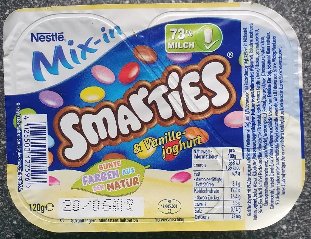 Nestle Smarties Vanillejoghurt