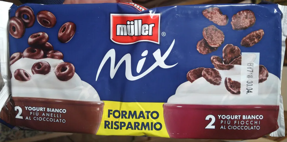 MIX - Yogurt Bianco Più Fiocchi al Cioccolato
