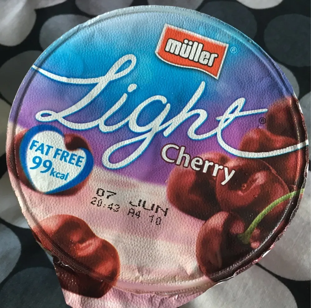 Cherry fat free yogurt