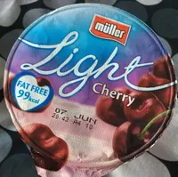 Cherry fat free yogurt