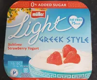 Light greek style sublime strawberry yoghurt