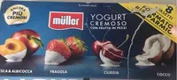 Yogurt cremoso con frutta in pezzi