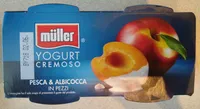 Müller yogurt cremoso alla pesca e albicocca in pezzi