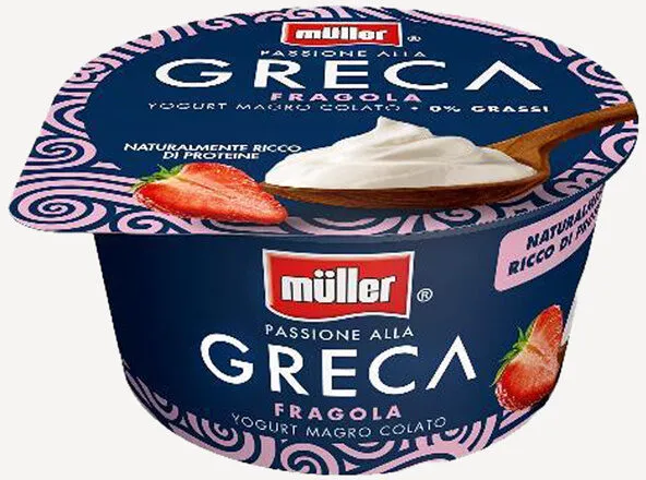 Passione alla greca yogurt magro colato alla fragola