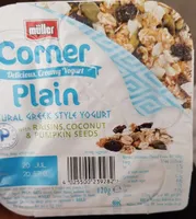 Muller corner plain. Natural Geek style yogurt