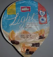Müller light - orange with dark chocolate sprinkles
