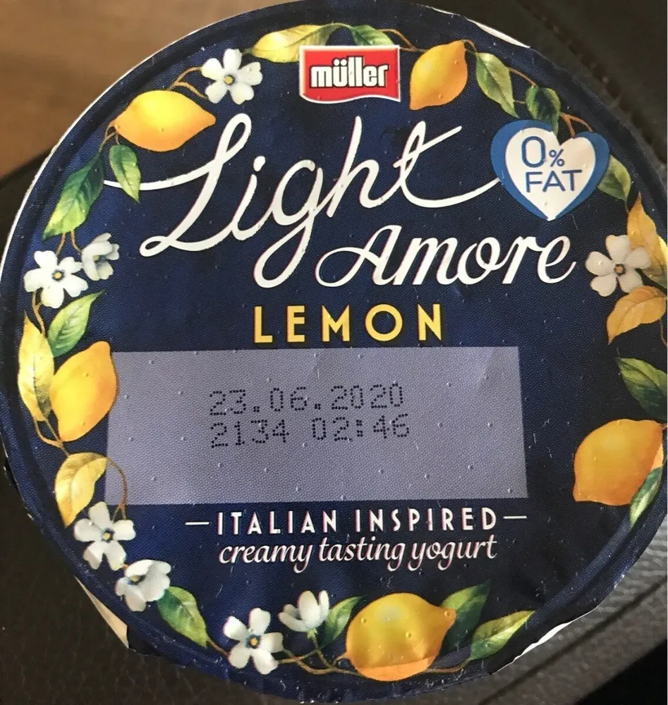 Light amore lemon yogurt