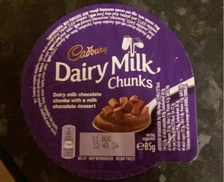 Dairy milk chunks