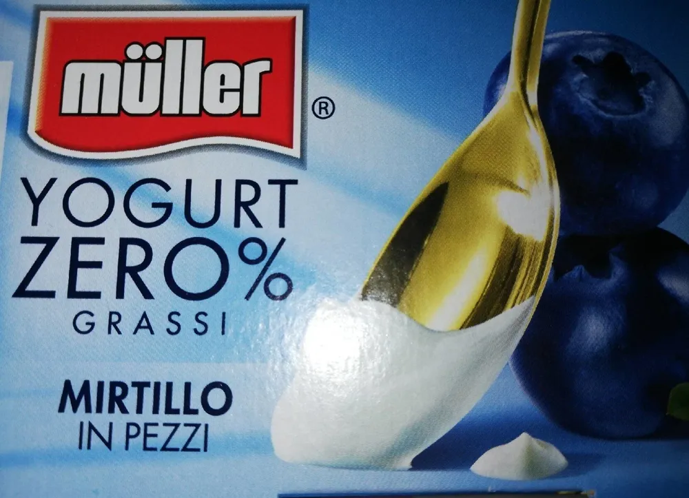 Yogurt zero% grassi mirtillo in pezzi