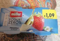 Muller yogurt zero grassi con fragola in pezzi