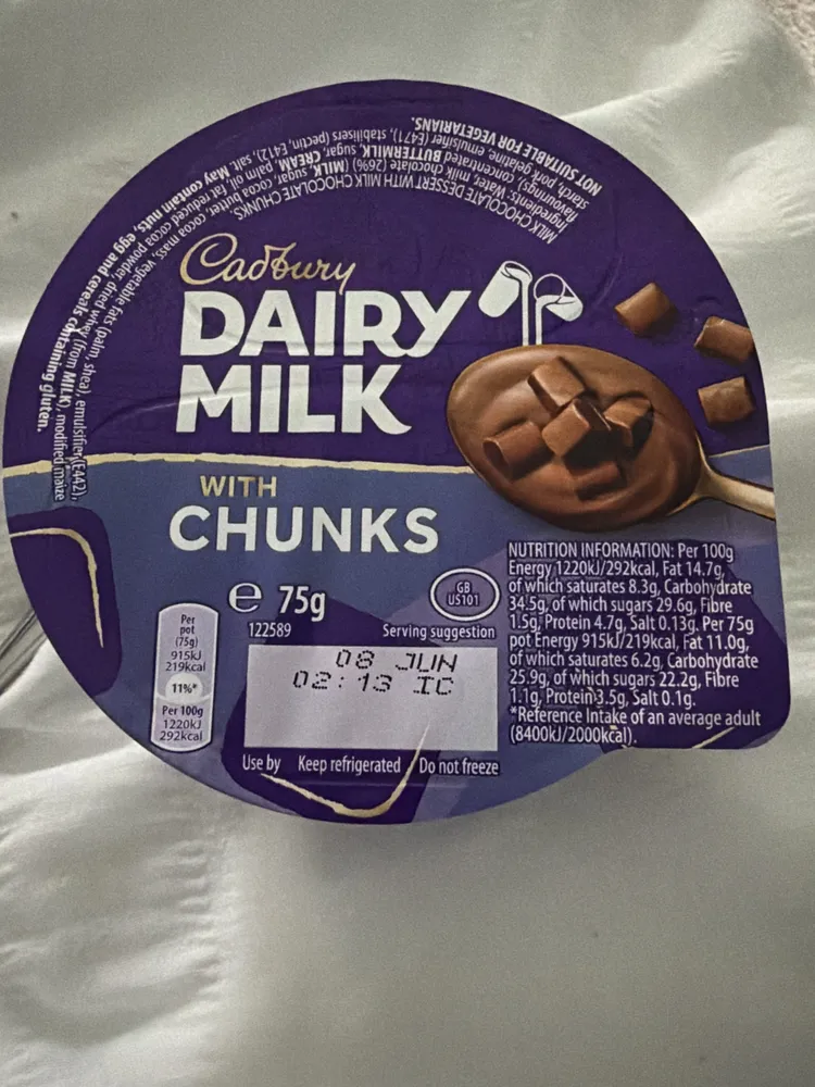 Dairy Milk with Chunks Pot