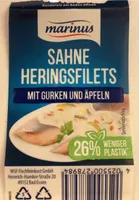 Sahneheringsfilets mit Gurken und Äpfeln