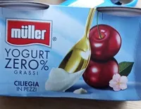Yogurt zero grassi ciliegia in pezzi