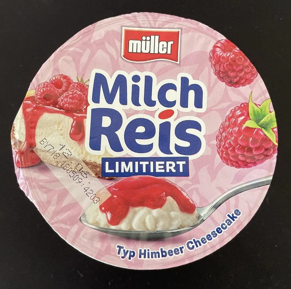Milchreis Himbeer Cheesecake