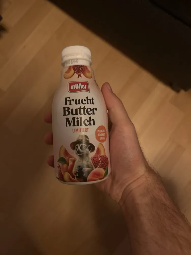 Frucht Butter Milch Pfirsich Granatapfel