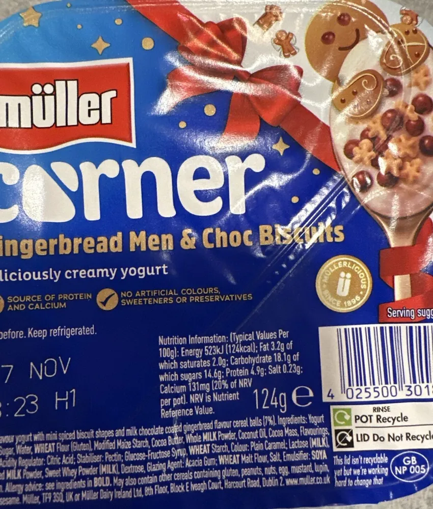 Gingerbread Men & Choc Biscuits Yoghurt