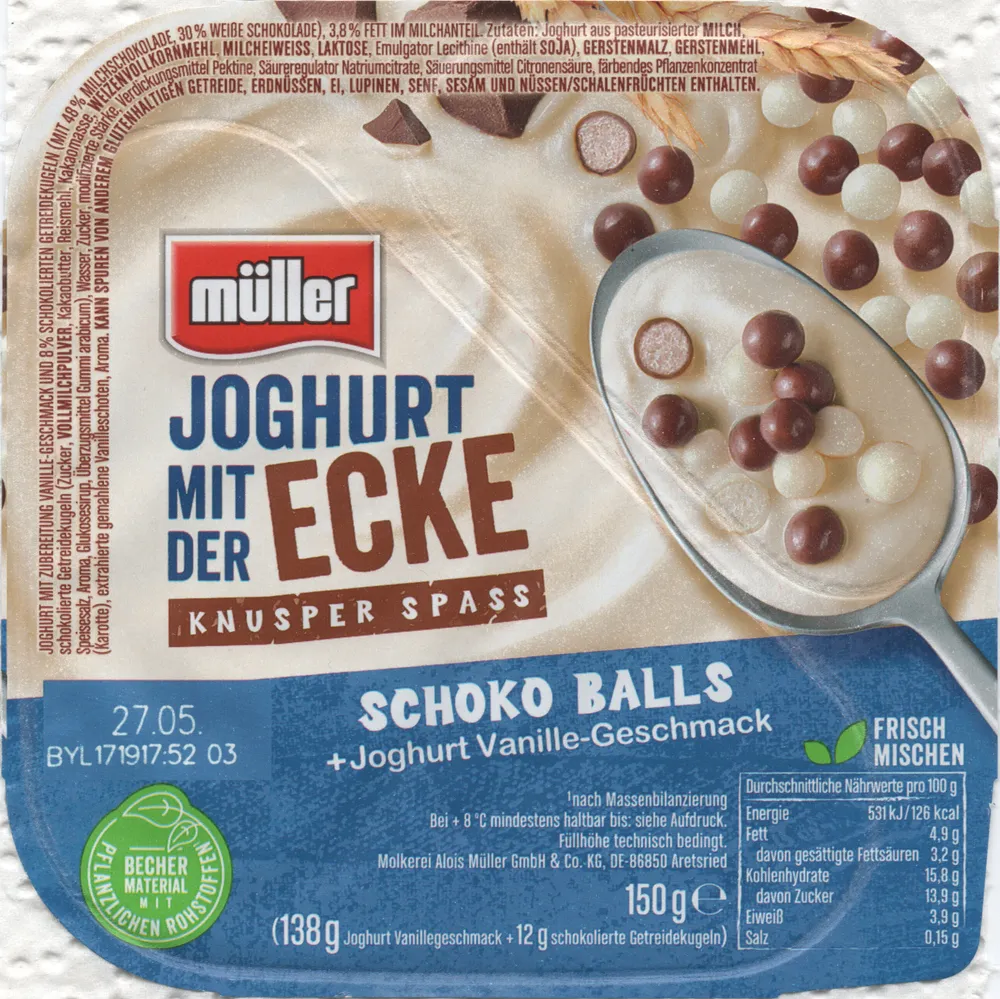 Joghurt mit der Ecke - Schoko Balls