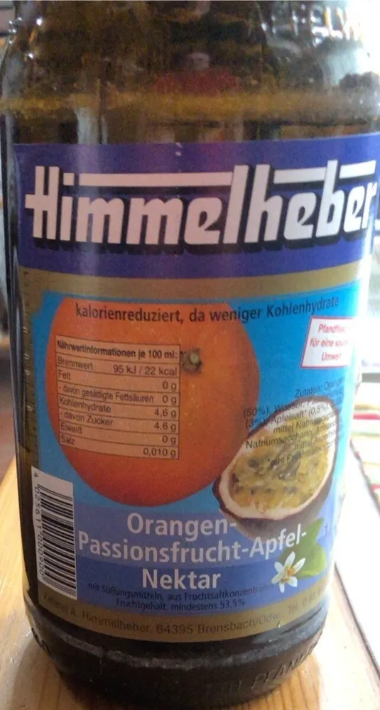Orangen-Passionsfrucht-Necktar