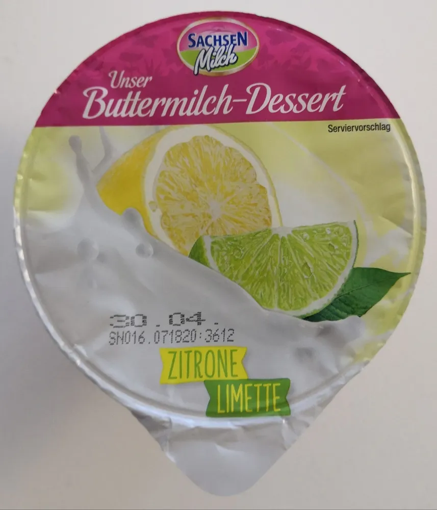 Unser Buttermilch-Dessert Zitrone Limette