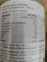 Bio acai konzentriertes, pures Fruchtpulver