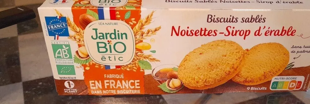 Biscuits sables noisettes dirop d'erable