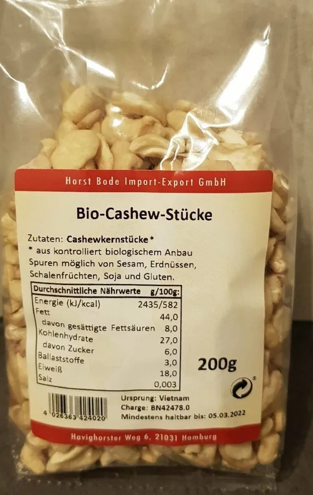 Bio-Cashew-Stücke