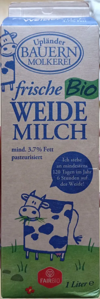 Frische Bio Weide Milch