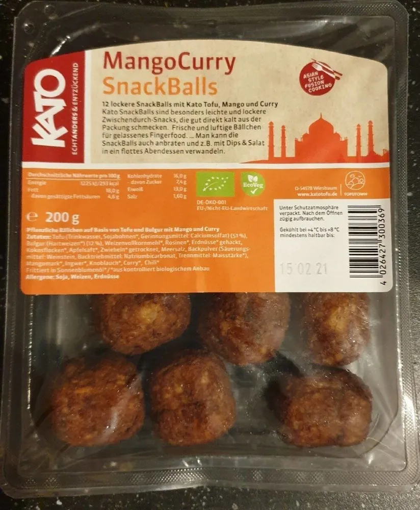 Mango Curry Snack Balls