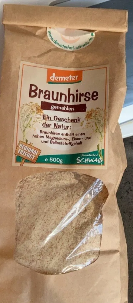 Braunhirse gemahlen