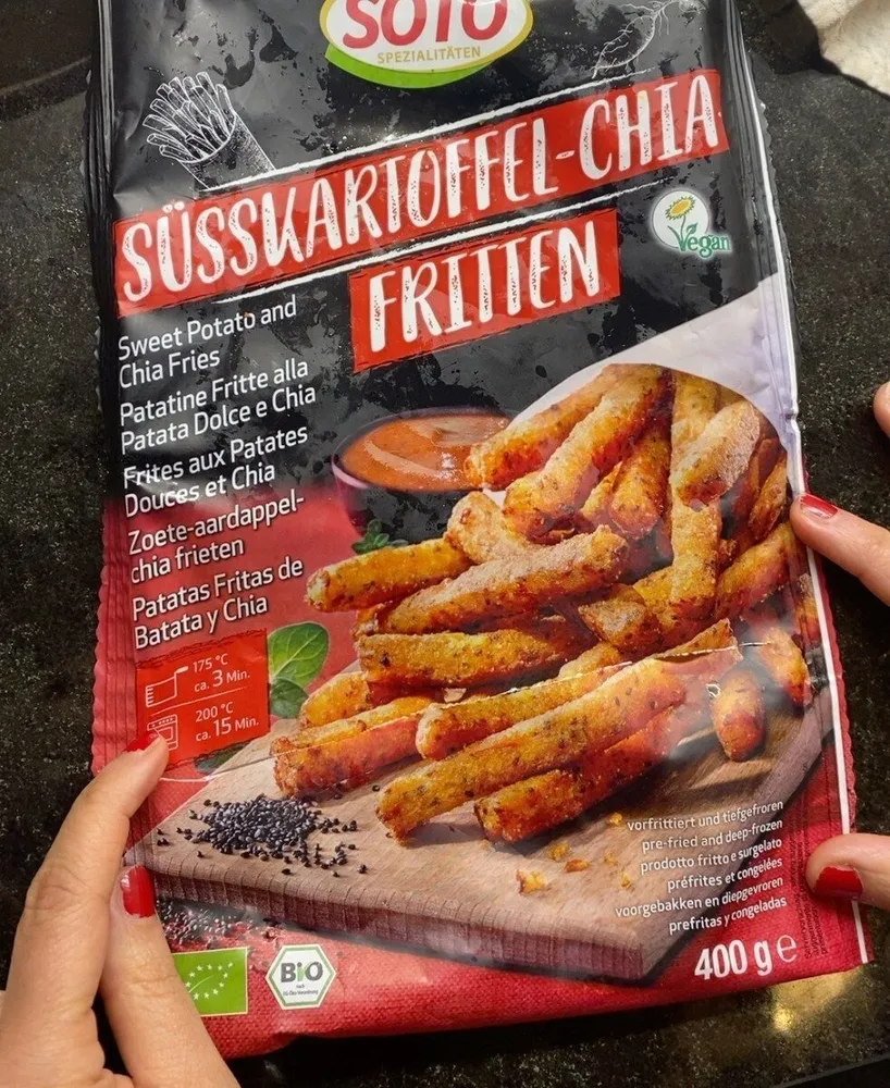 Süßkartoffel-Chia Fritten