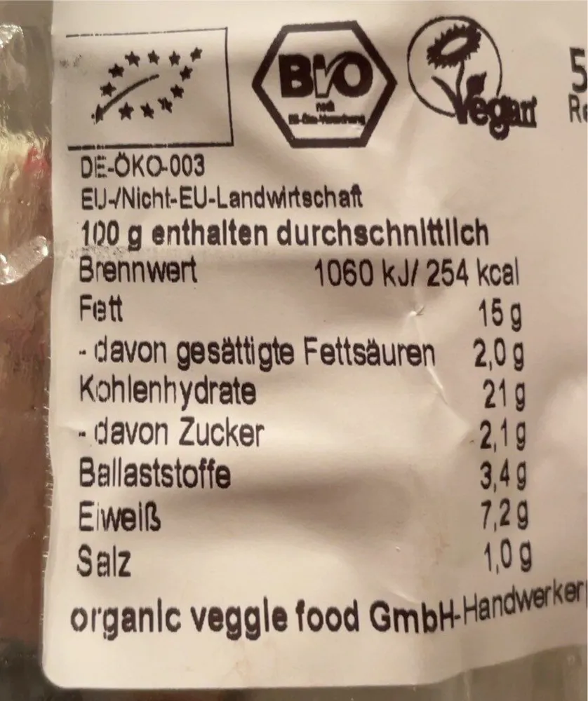 Soto, Energie Taler, Vegan, Gemüse Tofu