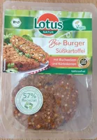 Burger Pattys natur bio Süßkartoffeln