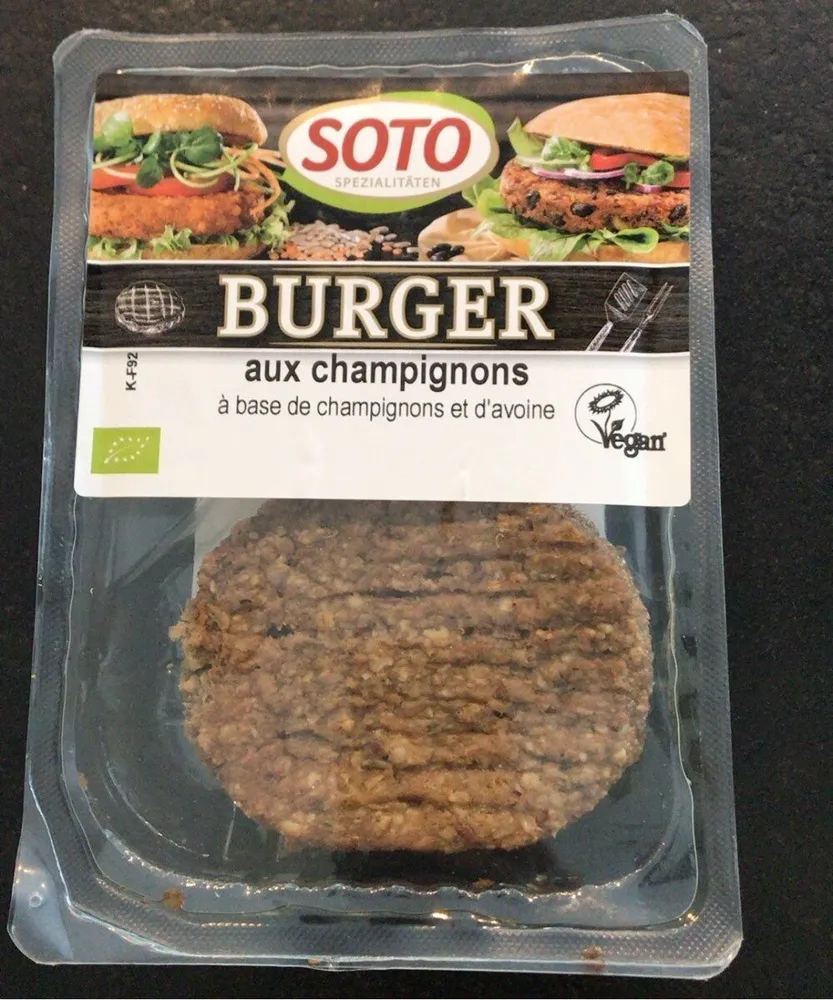 Burger aux champignons vegan