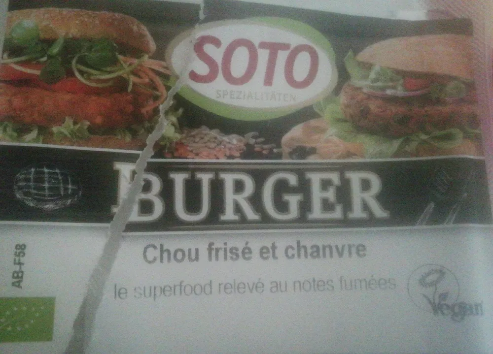 Burger chou frisé et chanvre
