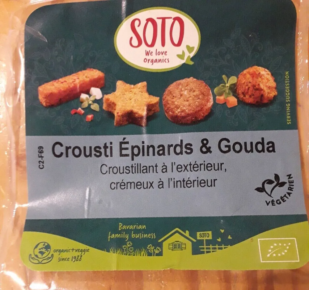 Médaillons d'épinards et gouda, panés