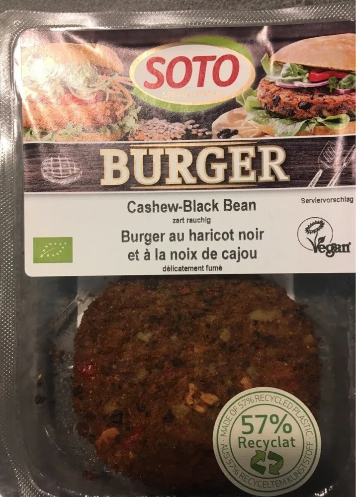 Burger au haricot noir et à la noix de cajou