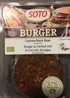 Burger au haricot noir et à la noix de cajou